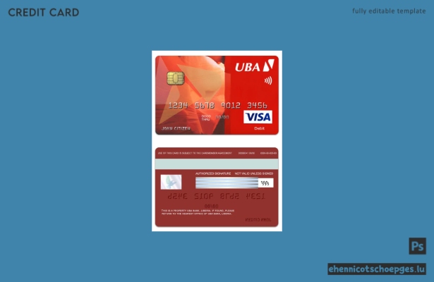 Beispielvorschau der Liberia UBA Bank Visa Classic Debitkarte